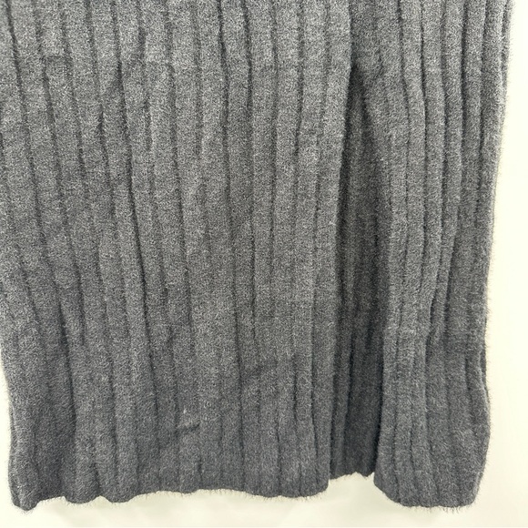 Aerie Black Soft Ribbed Front Slit Pull-On Maxi Skirt Sz S NEW - Picture 2 of 7